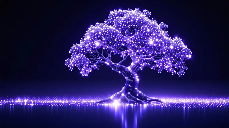 Abstract branching version tree visualization