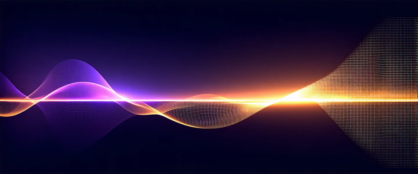 Abstract glowing accuracy timeline visualization with drift detection markers and threshold indicators on dark background